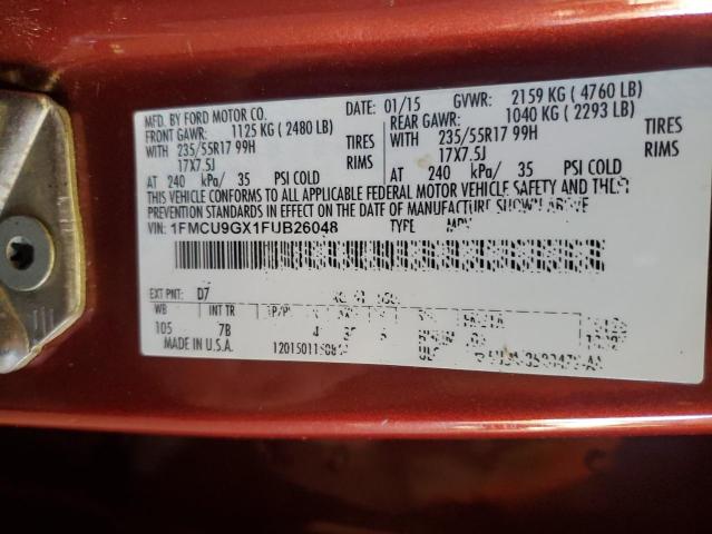 2015 FORD ESCAPE SE - 1FMCU9GX1FUB26048