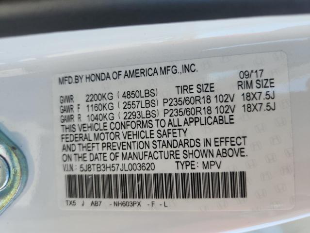 2018 ACURA RDX TECHNO - 5J8TB3H57JL003620