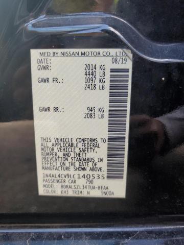 2020 NISSAN ALTIMA SR - 1N4AL4CV9LC140535