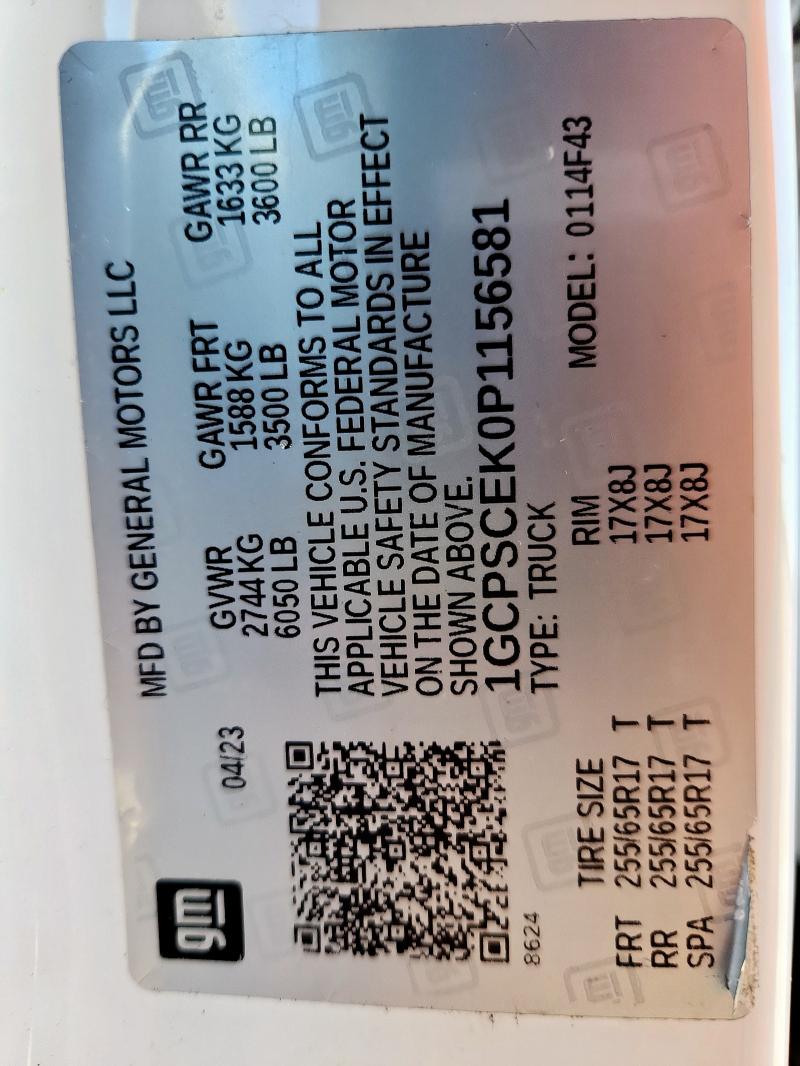 2023 CHEVROLET COLORADO L - 1GCPSCEK0P1156581