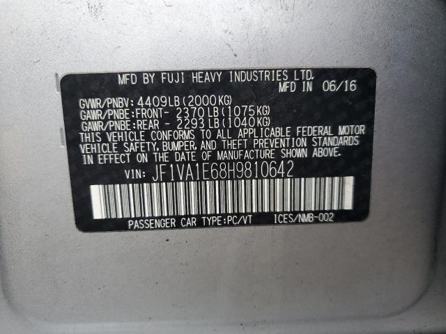 2017 SUBARU WRX PREMIU JF1VA1E68H9810642