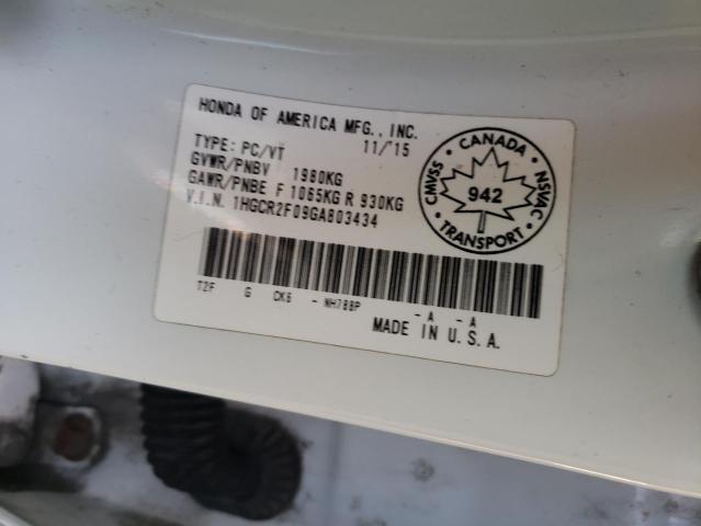 2016 HONDA ACCORD EX - 1HGCR2F09GA803434