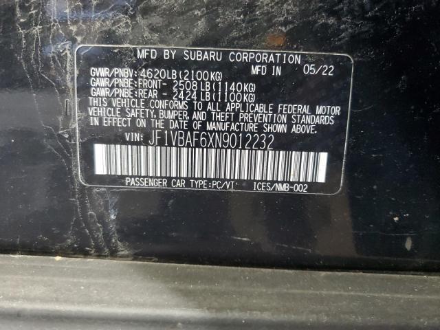 2022 SUBARU WRX PREMIU - JF1VBAF6XN9012232