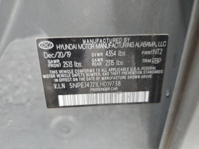 2020 HYUNDAI SONATA SEL PLUS 5NPEJ4J21LH019738