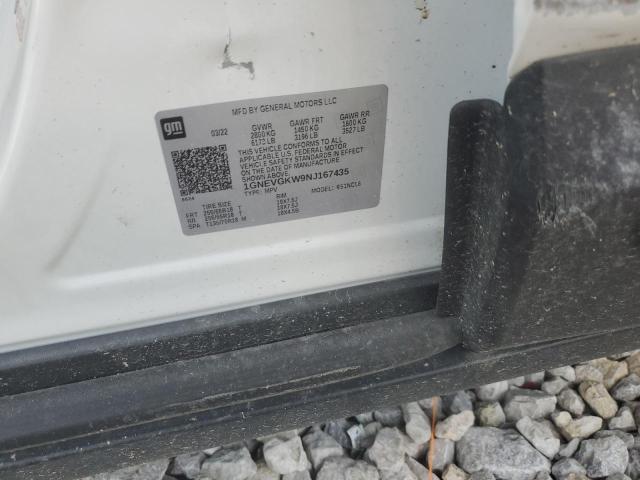 2022 CHEVROLET TRAVERSE L 1GNEVGKW9NJ167435