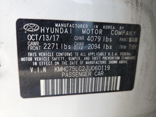 2018 HYUNDAI IONIQ SEL - KMHC75LC2JU060119