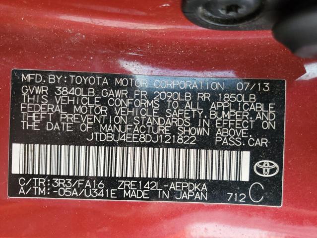 2013 TOYOTA COROLLA BA - JTDBU4EE8DJ121822