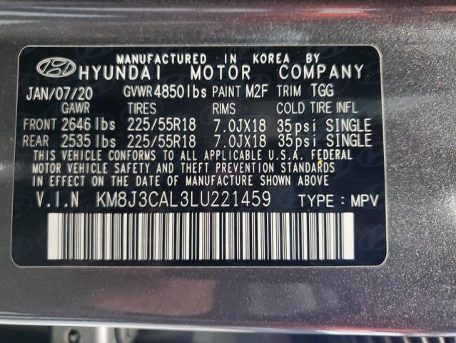 2020 HYUNDAI TUCSON LIM - KM8J3CAL3LU221459