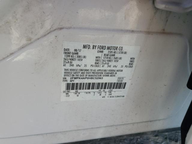 2017 FORD EDGE SPORT - 2FMPK4AP0HBC52963