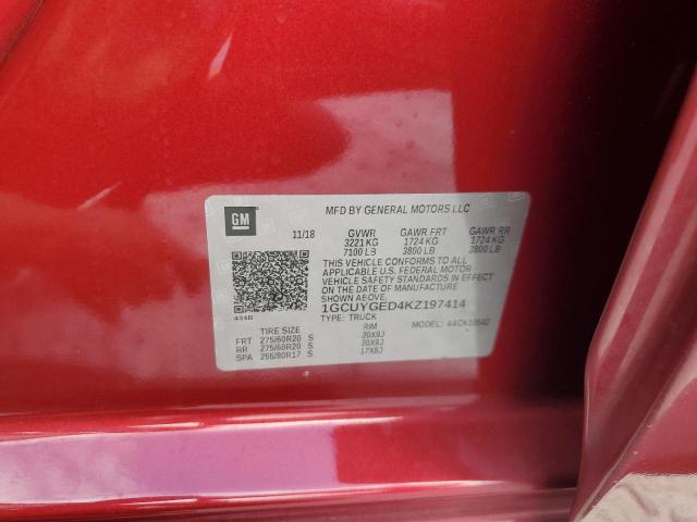 2019 CHEVROLET SILVERADO K1500 LTZ - 1GCUYGED4KZ197414