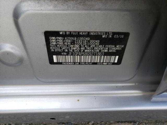 2016 SUBARU IMPREZA SP JF1GPAP68G9271863