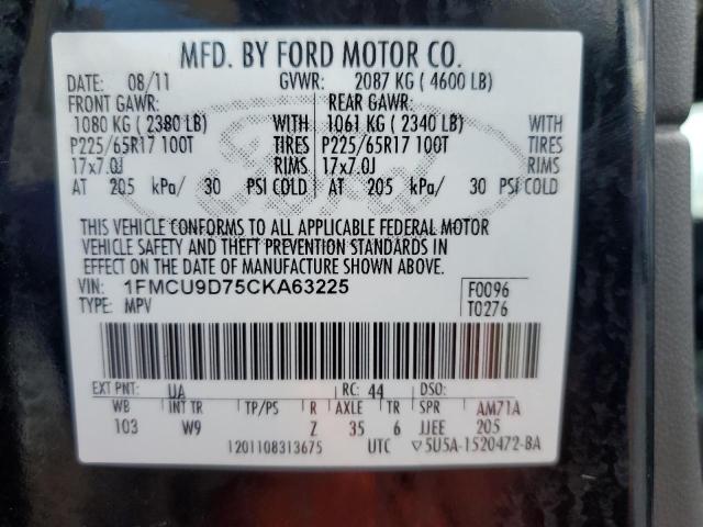 2012 FORD ESCAPE XLT - 1FMCU9D75CKA63225