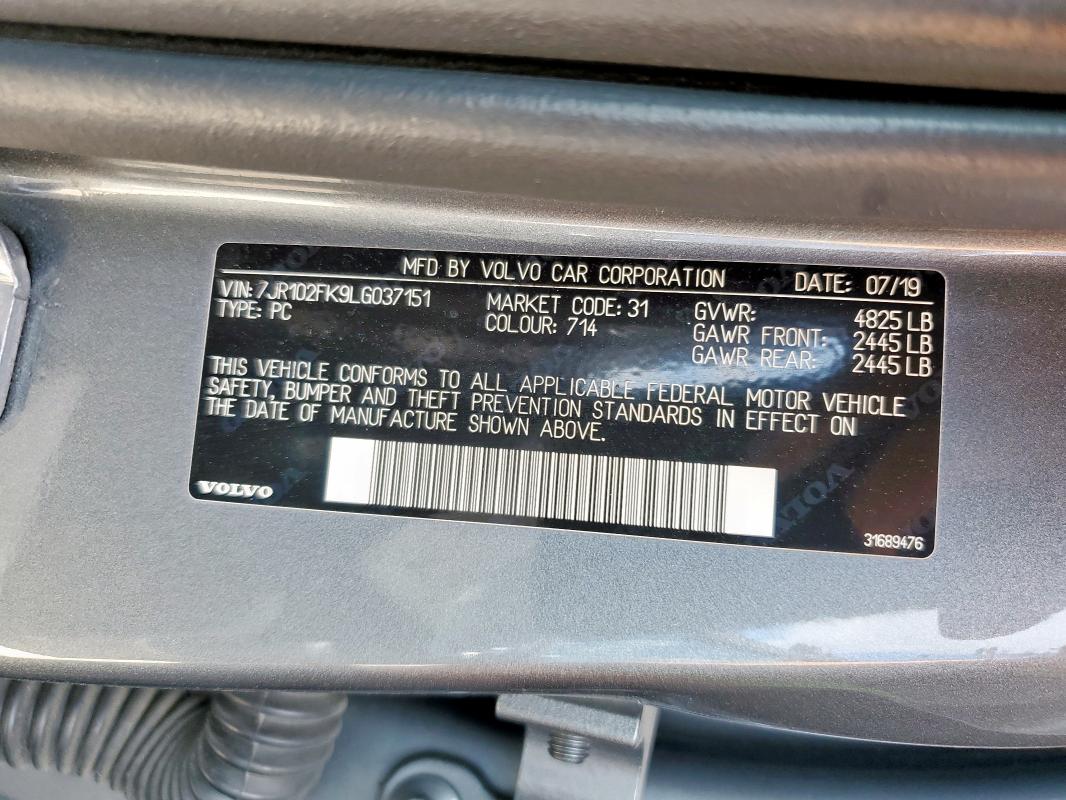 2020 VOLVO S60 T5 MOM #3296441682