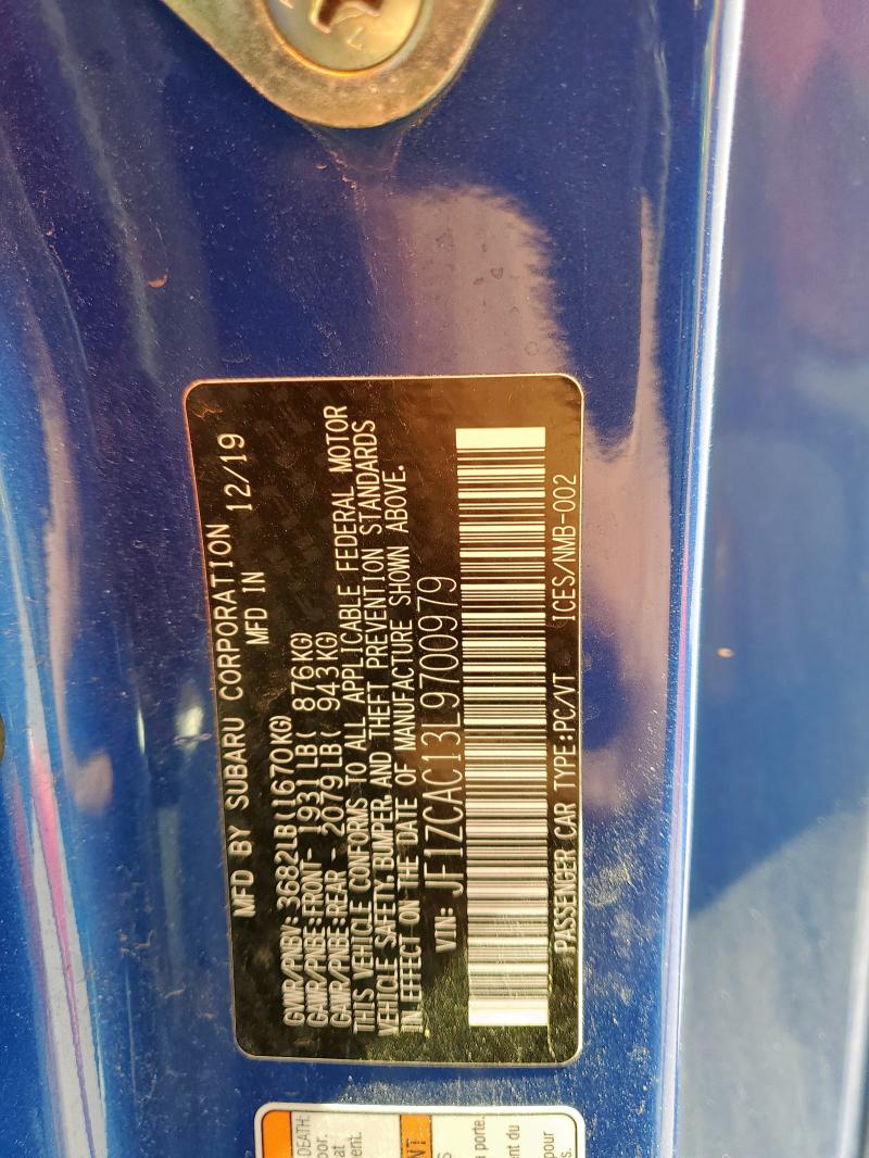 2020 SUBARU BRZ LIMITE JF1ZCAC13L9700979