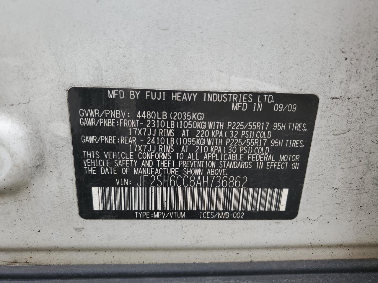 SUBARU FORESTER 2.5X PREMIUM