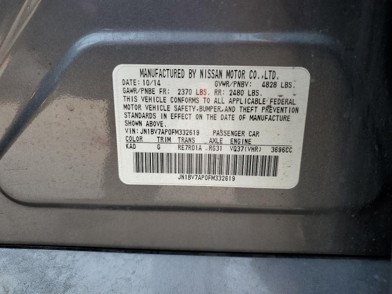 2015 INFINITI Q50 BASE - JN1BV7AP0FM332619