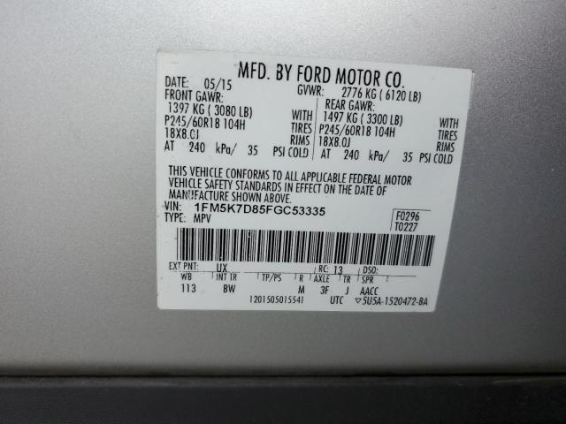 2015 FORD EXPLORER X - 1FM5K7D85FGC53335