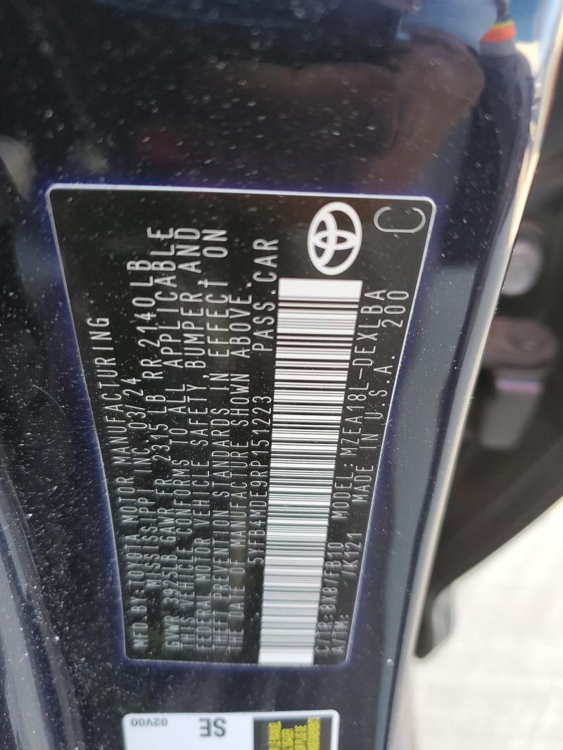 2024 TOYOTA COROLLA LE #3291595949