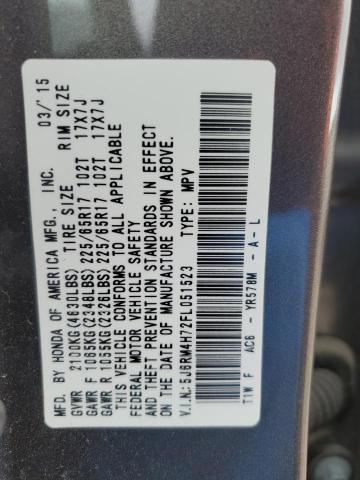 2015 HONDA CR-V EXL #3296991823