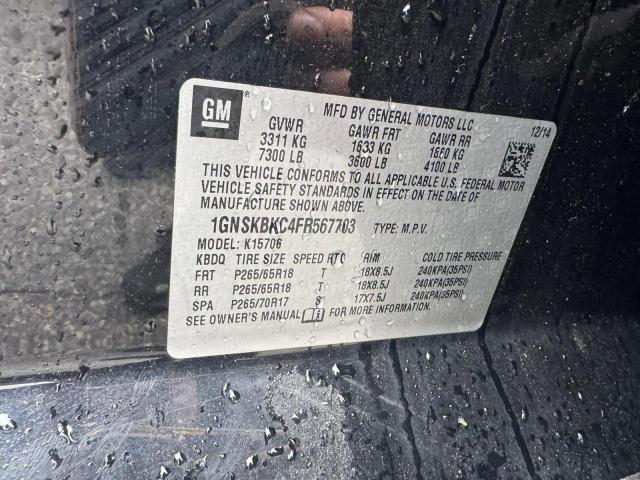 2015 CHEVROLET TAHOE K150 - 1GNSKBKC4FR567703