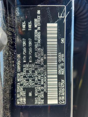 2019 TOYOTA 4RUNNER SR #3296272462