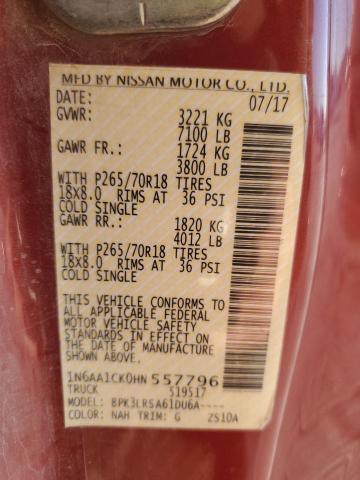 2017 NISSAN TITAN S - 1N6AA1CK0HN557796