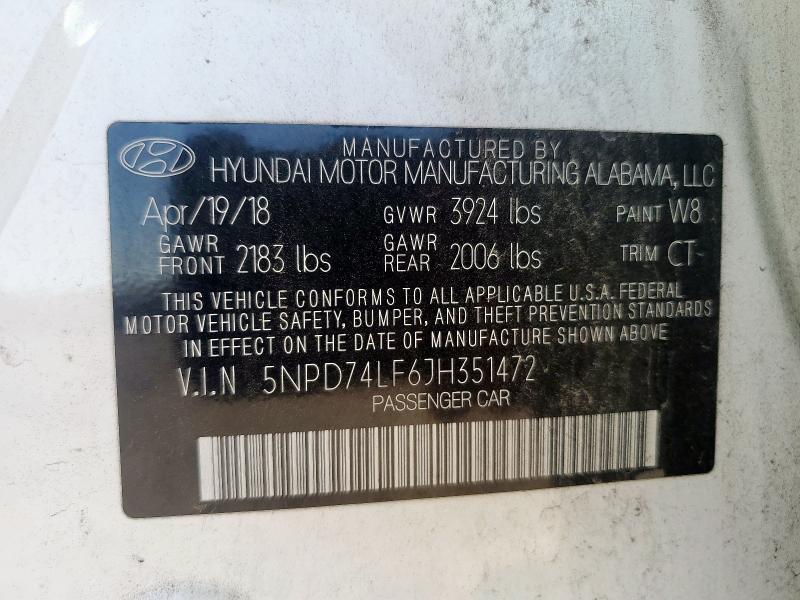 2018 HYUNDAI ELANTRA SE #3304933555