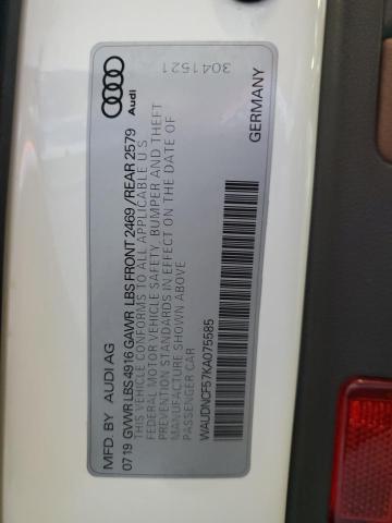 2019 AUDI A5 PREMIUM #3297125523