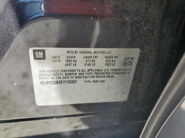 2015 CHEVROLET CRUZE LT 1G1PC5SB3F7115301