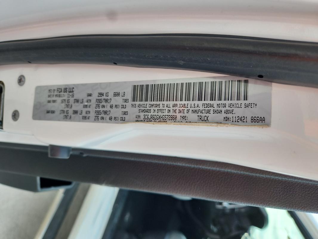 2017 RAM 1500 ST 3C6JR6DGXHG572860