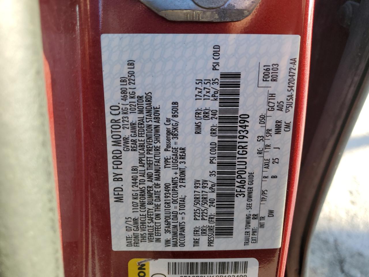 FORD FUSION SE HYBRID