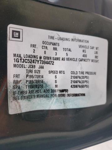 2000 CHEVROLET CAVALIER #3296939818