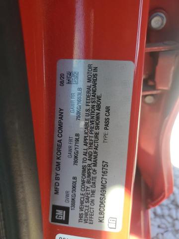 2021 CHEVROLET SPARK 1LT #3302869902