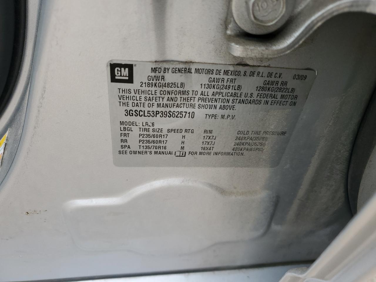 Lot #3301772330 2009 SATURN VUE XR