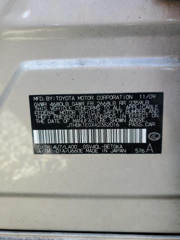 2010 LEXUS ES 350 - JTHBK1EGXA2362016