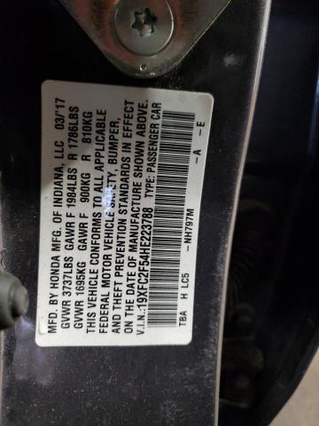 2017 HONDA CIVIC LX - 19XFC2F54HE223788