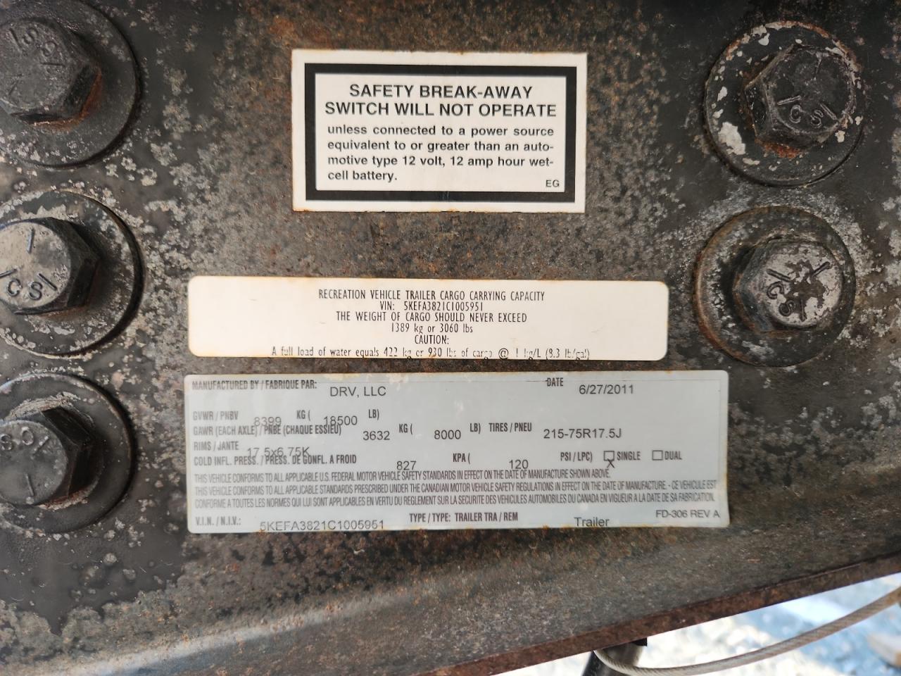 Lot #3280492140 2012 DRV MOBIL SUIT