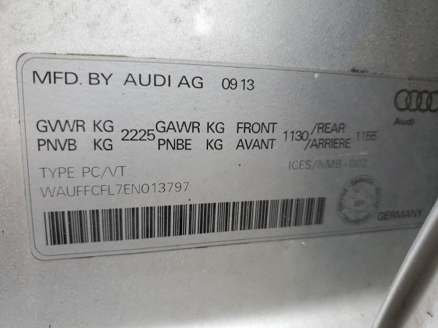 2014 AUDI A4 PREMIUM - WAUFFCFL7EN013797