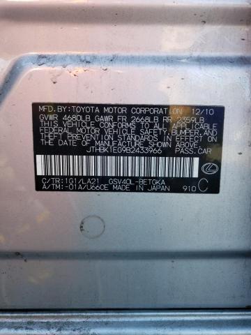 2011 LEXUS ES 350 - JTHBK1EG9B2433966