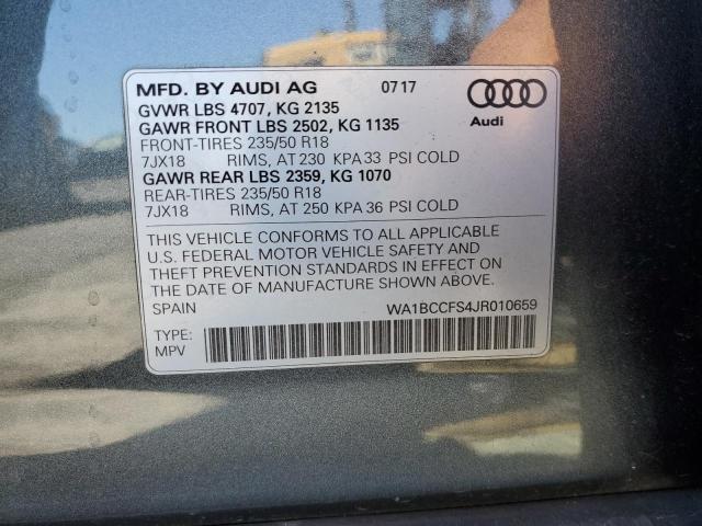 2018 AUDI Q3 PREMIUM - WA1BCCFS4JR010659