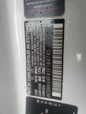 2001 MERCEDES-BENZ SLK 230 KO #3297142499