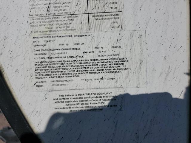 2023 CRUISER R.V. LLC SHADOW CRU #3278726642