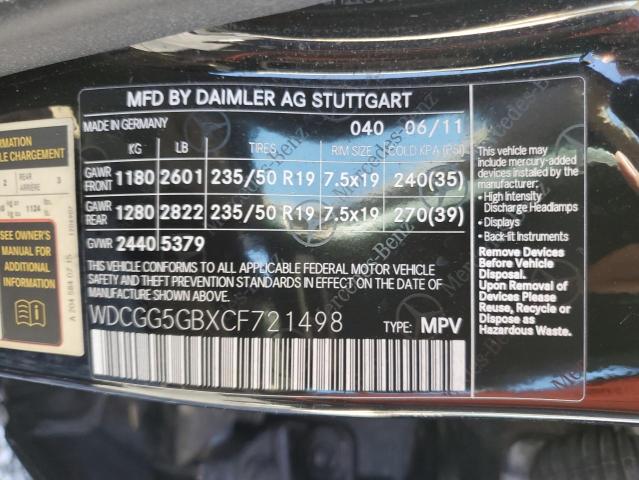 2012 MERCEDES-BENZ GLK 350 - WDCGG5GBXCF721498