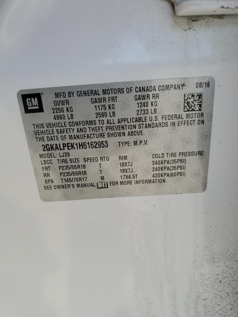 2017 GMC TERRAIN SL - 2GKALPEK1H6162953