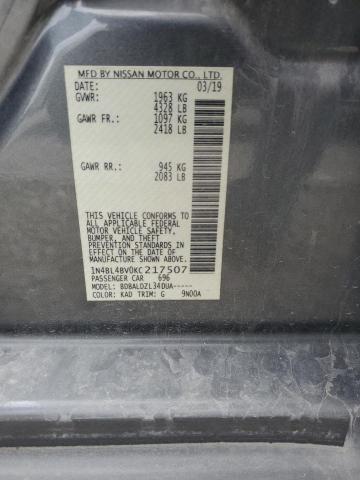 2019 NISSAN ALTIMA S 1N4BL4BV0KC217507