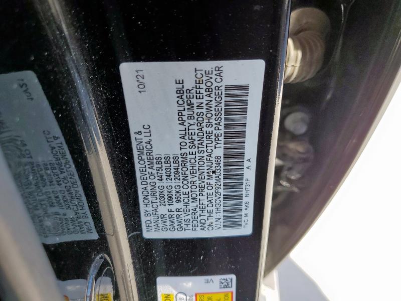 2021 HONDA ACCORD TOU #3281609393