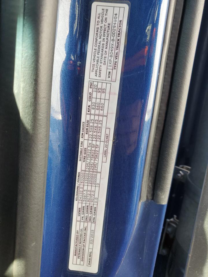 Lot #3270776848 2016 PETERBILT 579