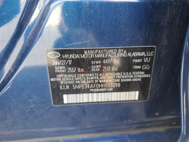 2017 HYUNDAI SONATA SPORT 5NPE34AF0HH553298