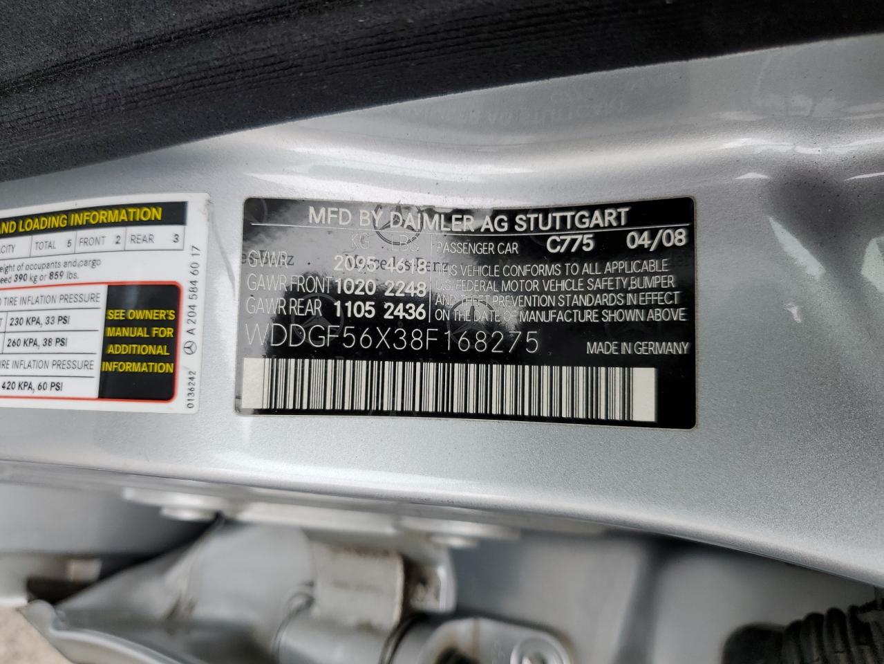 Lot #3281402009 2008 MERCEDES-BENZ C 350