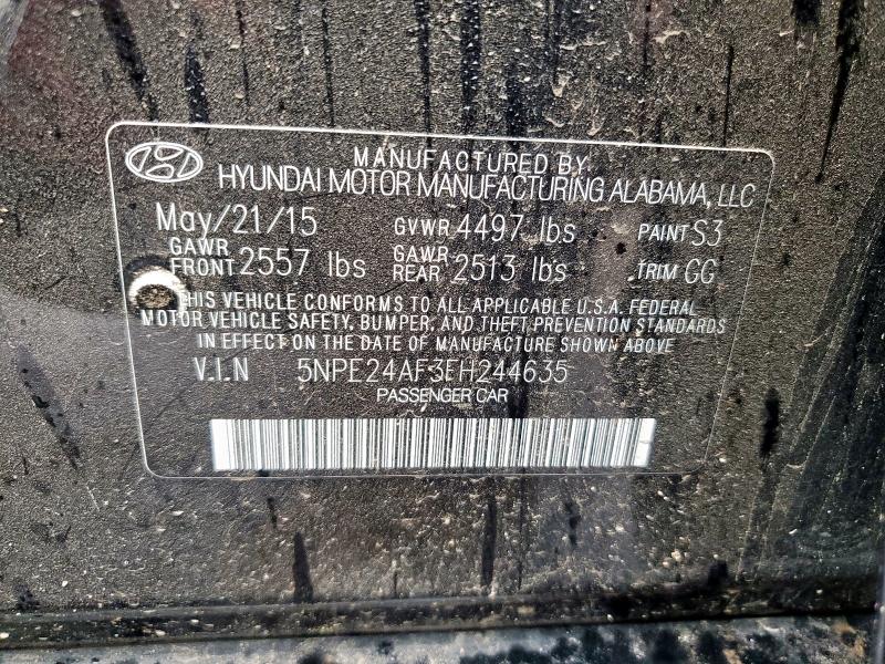 2015 HYUNDAI SONATA SE 5NPE24AF3FH244635
